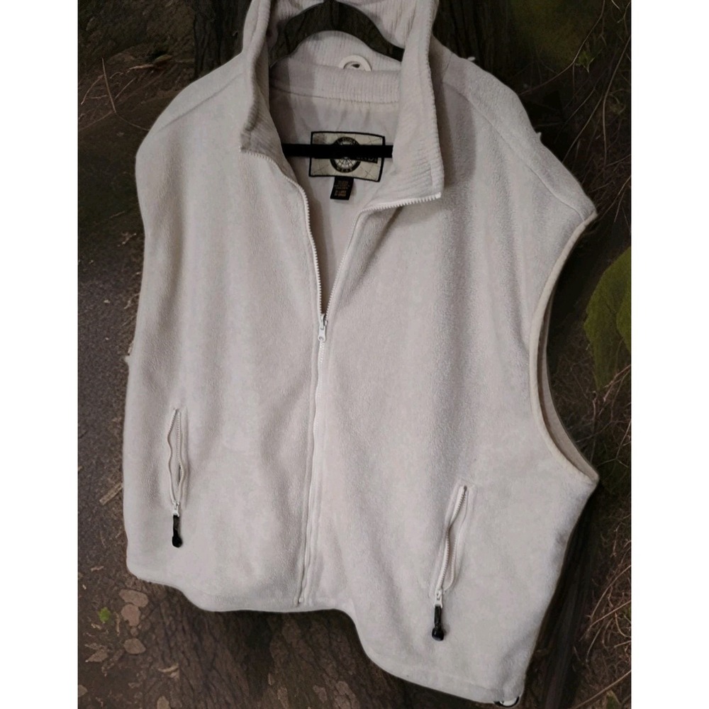 3X Women Ivory Sleevless Fleece & Lined Vest North End All Climate Wear 241